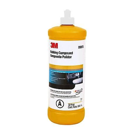 3M Rubbing Compound, 05973, 1 qt, 32 fl oz 946 mL, 6 bottles per case