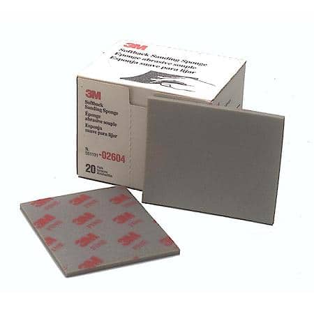 3M Softback Sanding Sponge, 02604, 4 1/2 inx5 1/2 in, Fine (Sold by each)