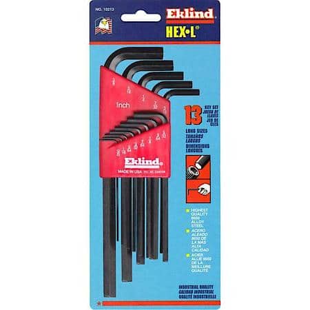 Hex Key Set 13 Pc Sae Long .050-3/8In.