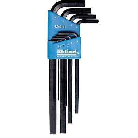 Hex Key Set 9 Pc Metric Long 1.5-10Mm