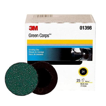 3M(Tm) Green Corps(Tm) Roloc(Tm) Disc, 01398, 24Yf, 2 In