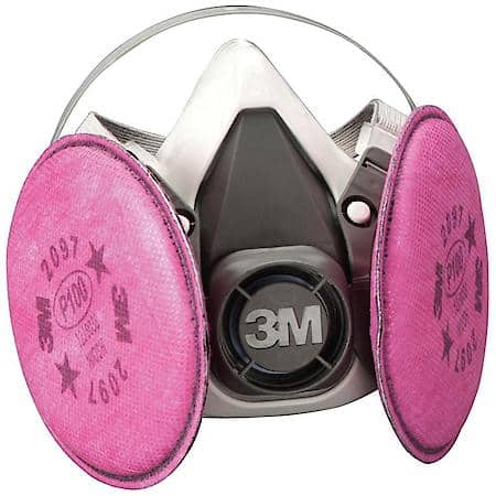 3M Half Fcpc Rsprtr Pckout 07182 Med, with 3M Prtclt Fltrs PN 07184 P100