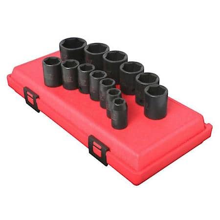 Socket Set Impact 1/2In. Drive 13 Pc Std Sae 6 Pt