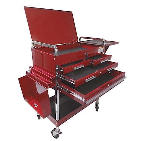 Deluxe Service Cart W/ Locking Top, 4