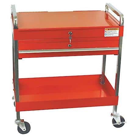 Service Cart W/ Locking Top And-Drawe