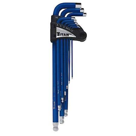 9 Pice Xtra Long Arm Ball End Hex Key Set Metric