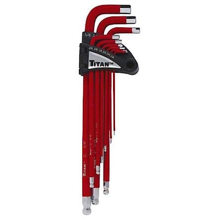 13 Piece Xtra Long Arm Ball End Hex Key Set SAE