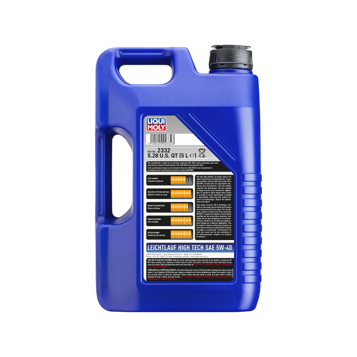 LIQUI MOLY Full Synthetic 5W-40 Motor Oil 5 L | 2332