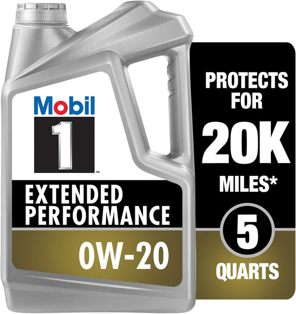 Mobil 1 Extended Performance Full Synthetic Motor Oil 0W-20, 5 Quart