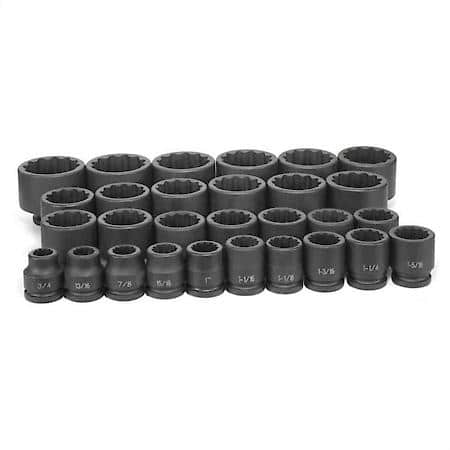 3/4 Dr. 12 Pt. 29 Piece Fract. Master Set