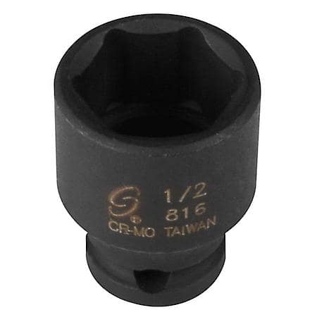 Soc 1/2 1/4D Imp 6Pt Blk