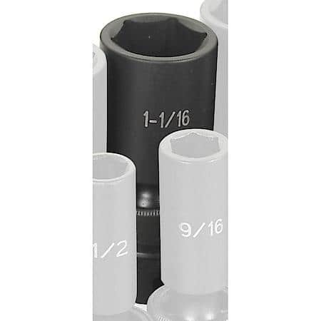 Soc 1-1/16 1/2D Imp Univ 6Pt Dp Blk