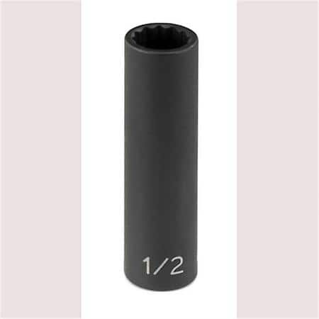 Soc 1/2 3/8D Imp 12Pt Dp Blk
