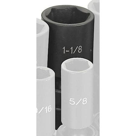 Soc 1-1/8 1/2D Imp Univ 6Pt Dp Blk