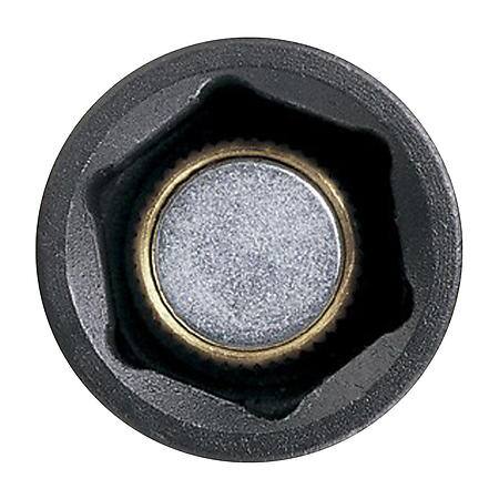 Socket - 9/16", 3/8" Drive, Impact, Magnetic, 6 PT, Black