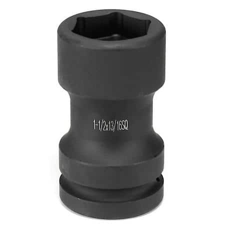Socket 1-1/2 X 13/16 1" Drive Impact Univ 6 Point Black