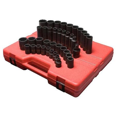 39Pc 1/2Dr Metric Master Impact Socket Set