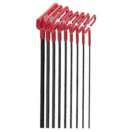 Hex Key Set 8 Pc T-Handle 9In. Sae 3/32-1/4In.Cush