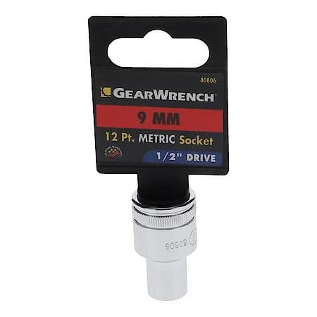 1/2" Drive 12 Point Standard Metric Socket 9mm