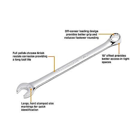 8mm 12 Point Long Pattern Combination Wrench