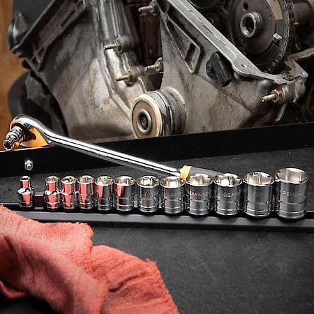 13 Piece 3/8" Drive 6 Point Standard Sae Socket Set