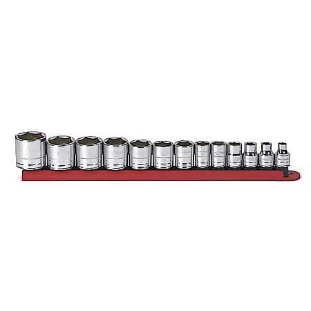 13 Piece 3/8" Drive 6 Point Standard Sae Socket Set