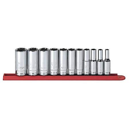 11 Piece 3/8" Drive 6 Point Deep Sae Socket Set