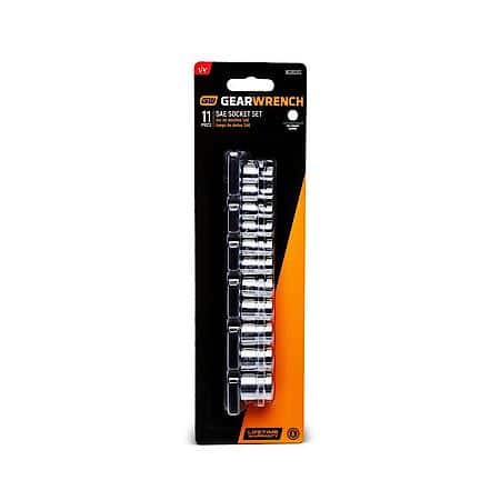 10 Piece 1/4" Drive 6 Point Standard Sae Socket Set
