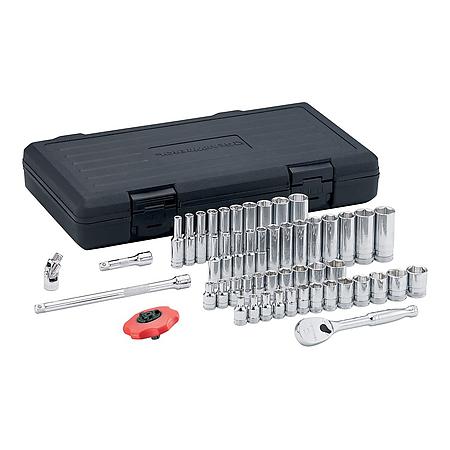 51 Piece 1/4" Drive 6 Point Standard & Deep Sae/Metric