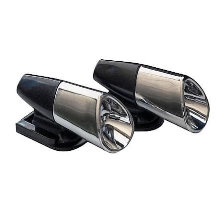 Deer Alert Whistles: Chrome, 2 Pack, Double-Sided Tape Included