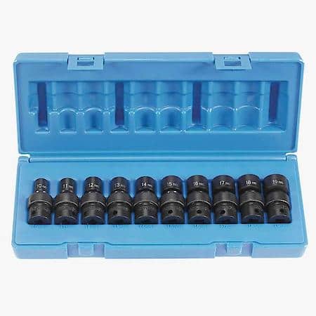 10Pc 3/8 Dr Universal Metric Set