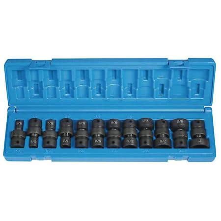 12 Pc 3/8 Dr 6 Pt Standard Length Frac Univ Set