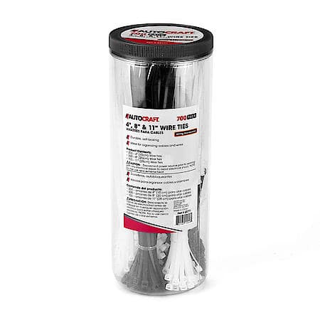 Wire Ties Assortment, Black & White, 700 Piece