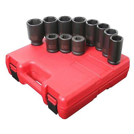Socket Set Impact 3/4Dr.11Pc Met.Deep Set
