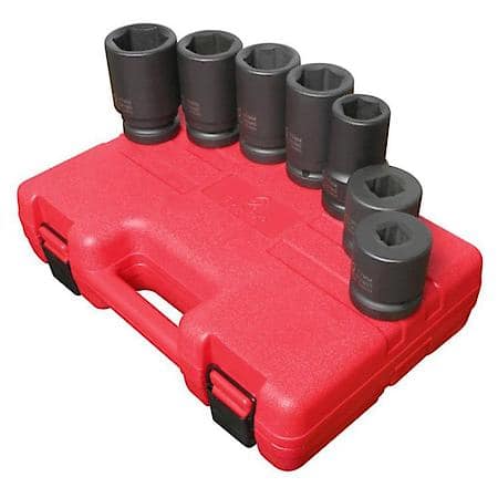 Socket Set Impact 1 Drive 7 Pc Deep Metric