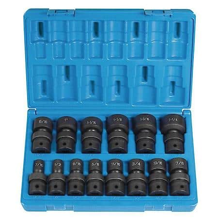 14 Pc 1/2 Dr Std Length Fractional Universal Set