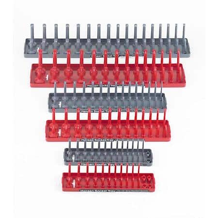 Socket Tray 6-Pack Assortment, Red/Gray