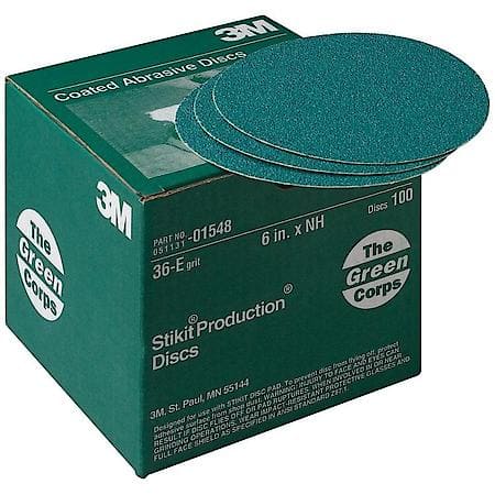 3M Green Corps Stikit Production Disc, 01548, 6 in, 36E (Sold by each)