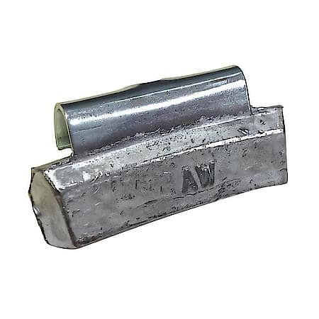 AW-Series Uncoated Lead (Pb) Passenger Knock-On Wheel Weight 1.25oz.