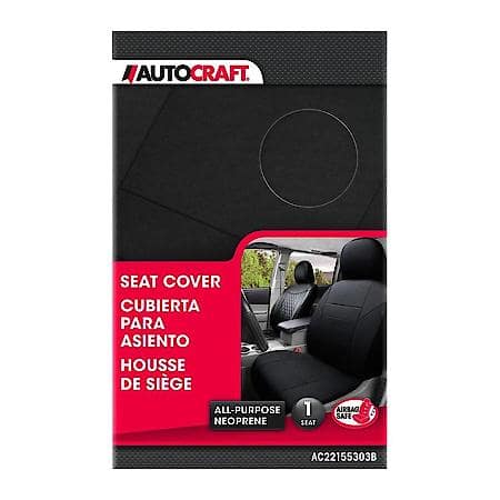 Car & SUV Seat Cover, Black EVA, Classic, Universal, Low Back, Stretchy and Smooth Fabric, 1 Pack