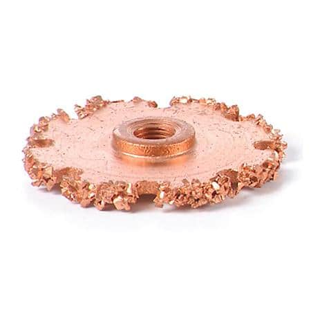2" (51mm) x 3/16" (5mm) Flat Faced Rasp (16 grit) 3/8" 24 Thread