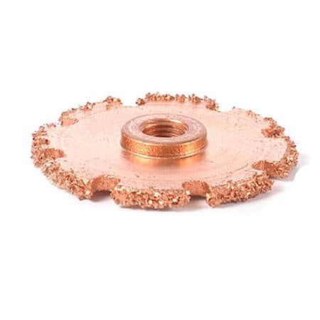 2" (51mm) x 3/16" (5mm) Flat Faced Rasp (36 grit) 3/8" 24 Thread