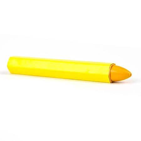 Yellow Tire Marking Crayons, 1/2" Hex, Box of 12