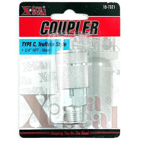 " C" Automotive Style 1/4" Bdy 1/4" NPT M Coupler