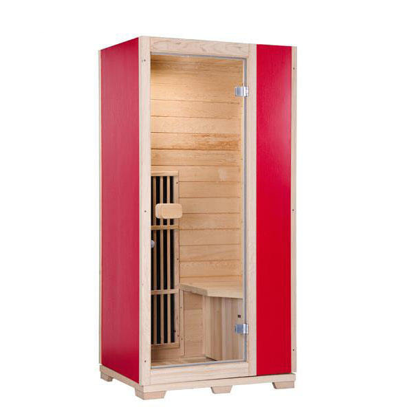 1 Person Near Far Infrared Sauna Cabinet Mini Wooden Dry Steam Sauna Room