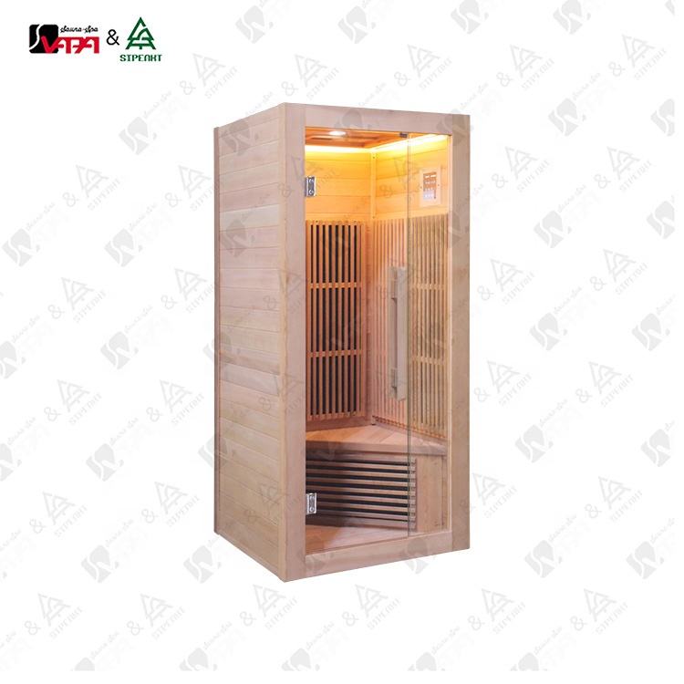Mini 1-3 Person Hemlock Infrared Sauna Indoor Sauna Rooms Full Spectrum Sauna