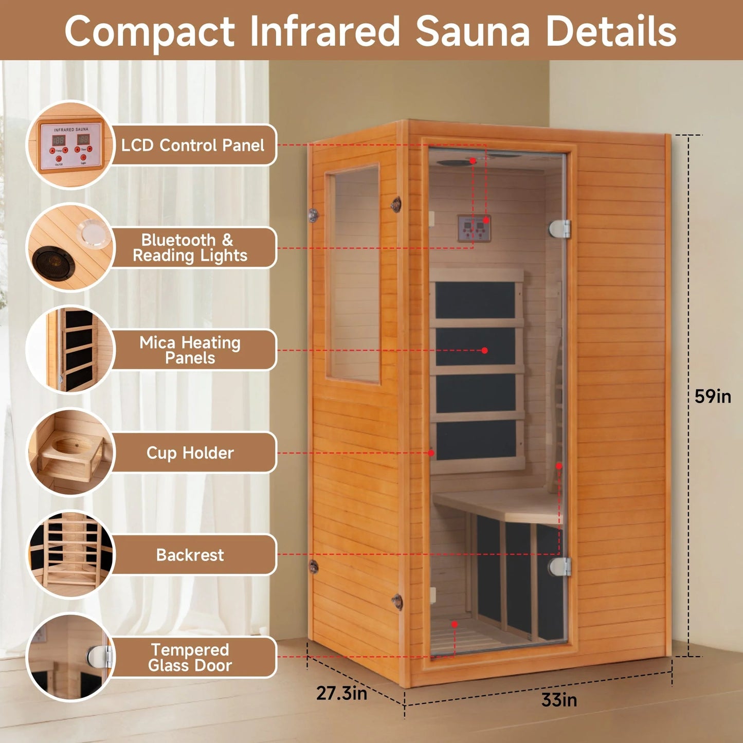 Real Relax - 1 Person Infrared Sauna For Indoor