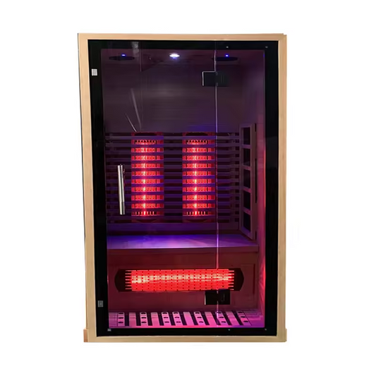 2025 Infrared Heater Far Infra Red Low EMF Home 2 Person Wood Indoor Dry Sauna