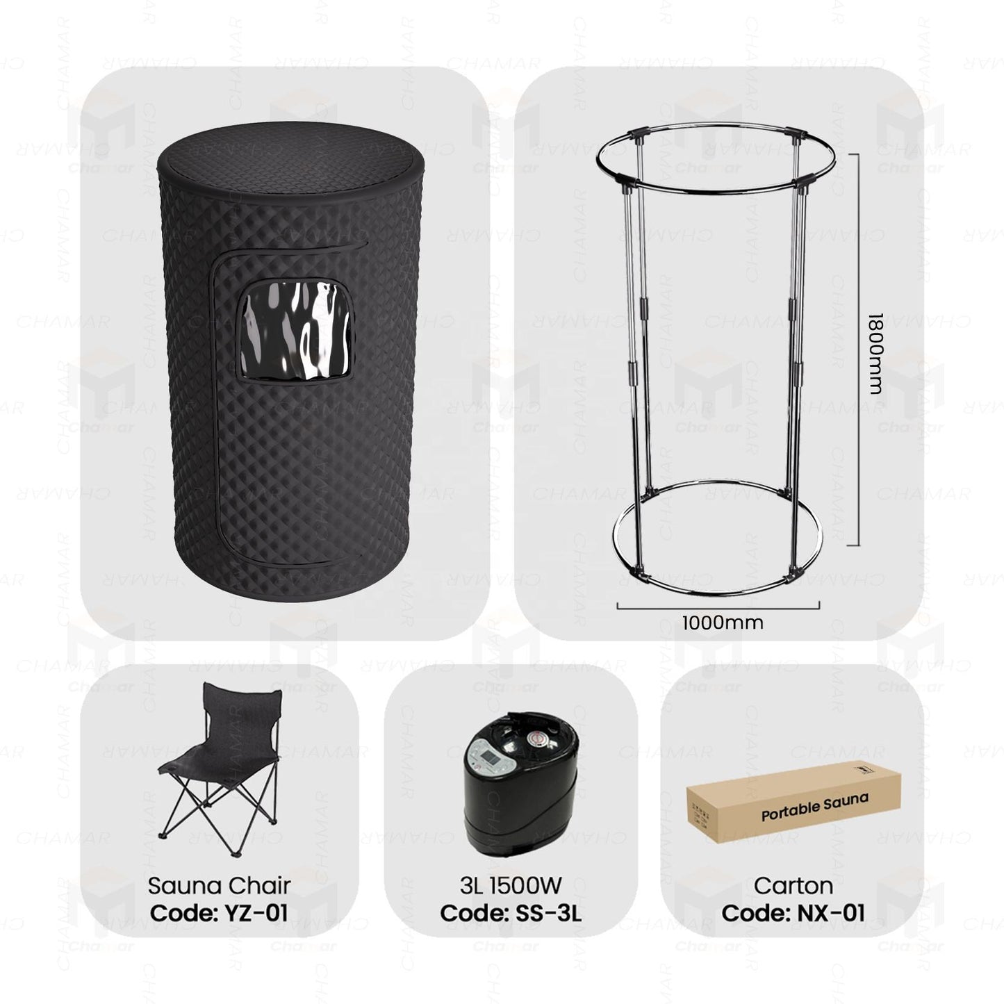 One Person Sit Down Sweat Sauna Portable 4 Liters Herbal Steam Generator Tentsauna Interior