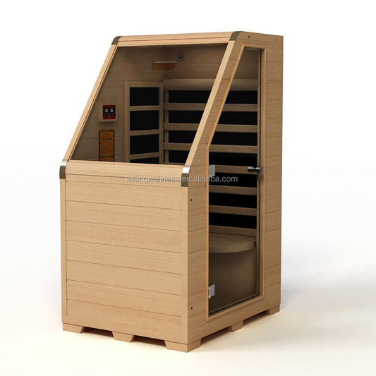 Modern One Person Mini Far Infrared Sauna Indoor Canadian Hemlock Sauna Room